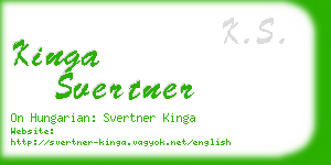 kinga svertner business card